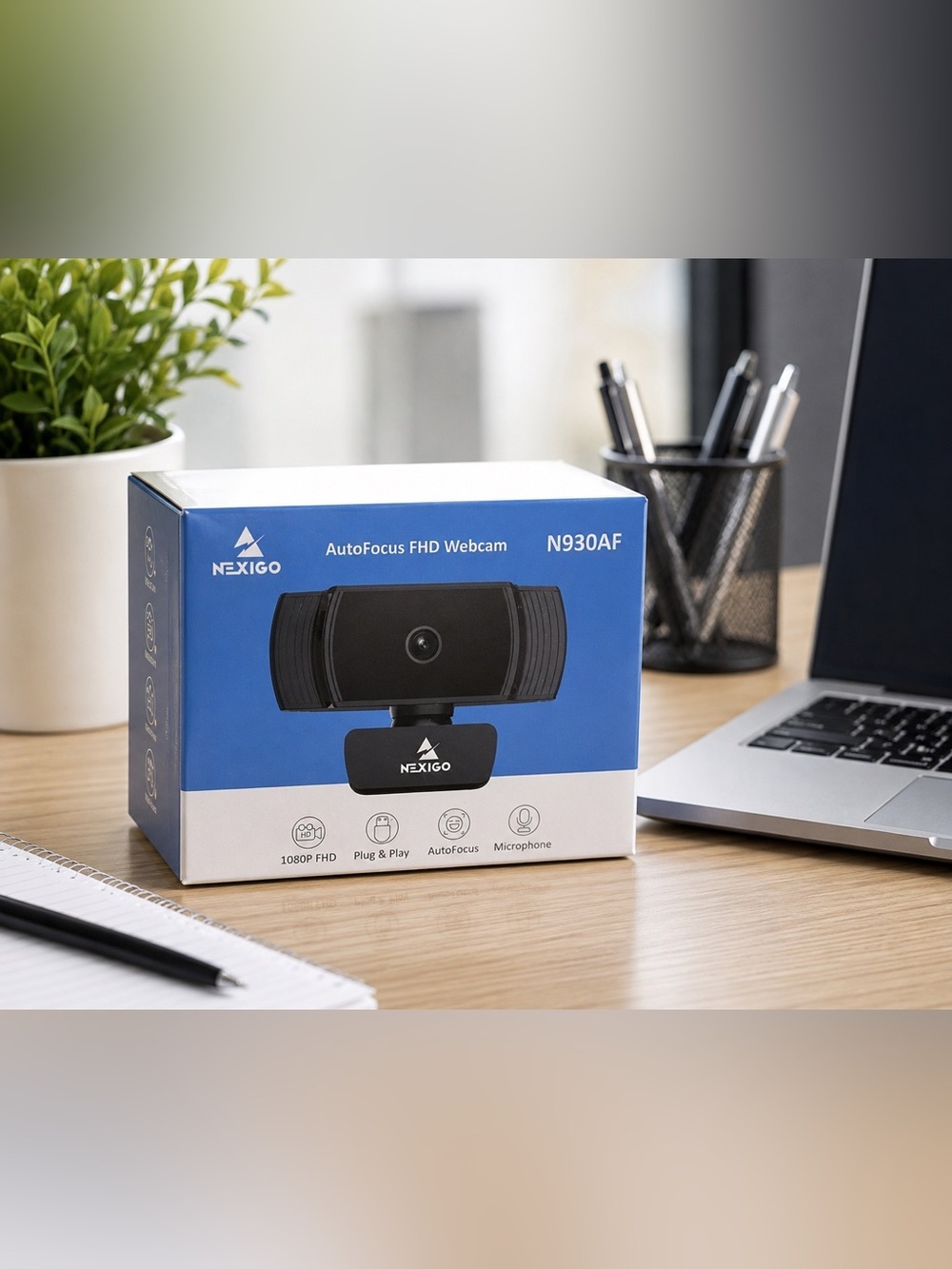 NEW NexiGo N930AF 1080P AutoFocus Webcam | FHD USB Camera w/ Mic | Plug & Play